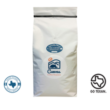 Load image into Gallery viewer, 5lb Whole Bean Bag | Medium Roast | The O.G. Cuevas Blend pays homage to the "Original Gangsta's" of Cuevas Coffee. This signature blend coffee is created from a mixture of our Colombia, Guatemala and Tanzania Single Origin coffees, which when roasted together creates an amazingly bold and smooth tasting coffee with distinct flavor notes from all three of the O.G. coffees. It also exudes some mild acidity and a very clean body.
